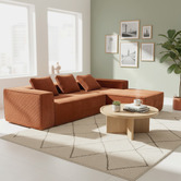 Mikasa Furniture Elio 5 Seater Corduroy Sofa with Right Chaise