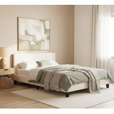 Mikasa Furniture White Makoto Faux Leather Bed Frame