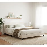 Mikasa Furniture White Makoto Faux Leather Bed Frame