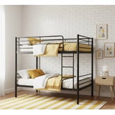 Mikasa Furniture Black Urban Metal Bunk Bed