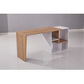 Mikasa Furniture Walnut &amp; White Torri Study Desk