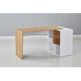 Mikasa Furniture Walnut &amp; White Torri Study Desk