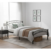 Mikasa Furniture Black Brooklyn Metal Bed