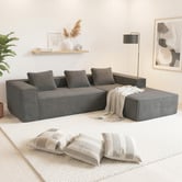 Mikasa Furniture Elio 5 Seater Corduroy Sofa with Right Chaise