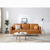 Mikasa Furniture Coogee 3 Seater Faux Leather Sofa