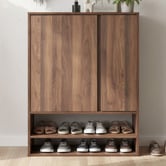 Mikasa Furniture Walnut Brown Etienne Shoe Cabinet