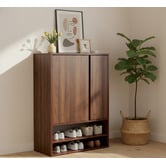 Mikasa Furniture Walnut Brown Etienne Shoe Cabinet
