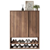 Mikasa Furniture Walnut Brown Etienne Shoe Cabinet