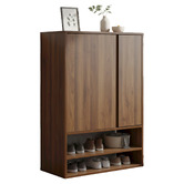 Mikasa Furniture Walnut Brown Etienne Shoe Cabinet