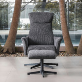 Mikasa Furniture 2 Piece Aziz Recliner Armchair &amp; Footstool Set