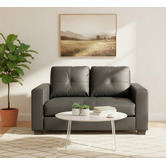 Mikasa Furniture Black Chariton 2 Seater Faux Leather Sofa