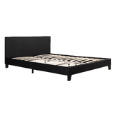 Mikasa Furniture Black Makoto Faux Leather Bed Frame