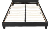 Mikasa Furniture Black Makoto Faux Leather Bed Frame