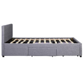 Mikasa Furniture Grey Robertson Upholstered Bed with Storage
