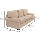 Mikasa Furniture Kieffer 3 Seater Sofa