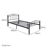 Mikasa Furniture Black Brooklyn Metal Bed