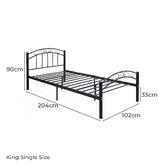 Mikasa Furniture Black Brooklyn Metal Bed