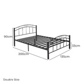 Mikasa Furniture Black Brooklyn Metal Bed