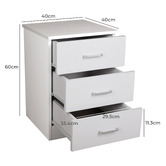 Mikasa Furniture Grace 3 Drawer Bedside Table