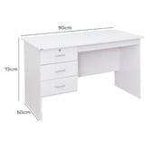 Mikasa Furniture Iluka 3 Drawer Study Desk