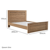 Mikasa Furniture Dark Oak Maddington Bed Frame