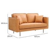 Mikasa Furniture Coogee 2 Seater Faux Leather Sofa