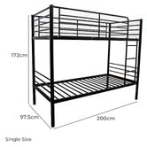 Mikasa Furniture Black Urban Metal Bunk Bed