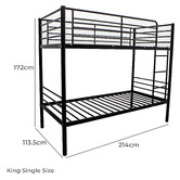 Mikasa Furniture Black Urban Metal Bunk Bed
