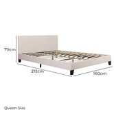 Mikasa Furniture White Makoto Faux Leather Bed Frame