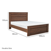 Mikasa Furniture Walnut Maddington Bed Frame