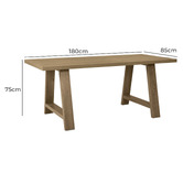 Mikasa Furniture Natural Mazza Dining Table