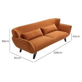 Mikasa Furniture Cyrus 3 Seater Sofa