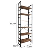 Mikasa Furniture Archie 6 Tier Bookshelf