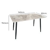 Mikasa Furniture Ildar Marble-Look Dining Table