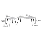 Mikasa Furniture 2 Piece Mercer Nesting Coffee Table Set