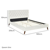 Mikasa Furniture Orly Upholstered Platform Bed