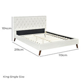 Mikasa Furniture Orly Upholstered Platform Bed