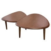 Mikasa Furniture 2 Piece Tiffany Rubberwood Nesting Coffee Table Set