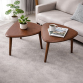 Mikasa Furniture 2 Piece Tiffany Rubberwood Nesting Coffee Table Set