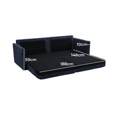 Mikasa Furniture Daria 3 Seater Double Sofa Bed