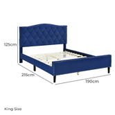 Mikasa Furniture Yaris Velvet Platform Bed