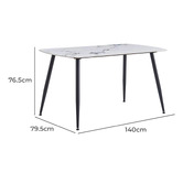 Mikasa Furniture Injoe Marble-Look Dining Table