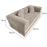 Mikasa Furniture Kiran 3 Seater Double Corduroy Sofa Bed