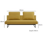 Mikasa Furniture Roscoe 3 Seater Double Sofa Bed