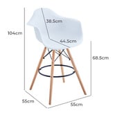 Mikasa Furniture 68.5cm Allison Beech Wood Bar Stools
