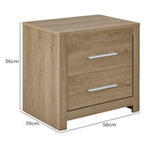 Mikasa Furniture Dark Oak Maddington Bedside Table