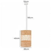 Mikasa Furniture Theron Rattan Pendant Light