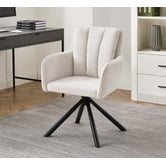 Mikasa Furniture Karina Upholstered Swivel Dining Chairs