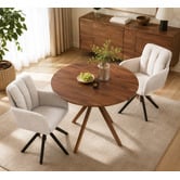 Mikasa Furniture Karina Upholstered Swivel Dining Chairs