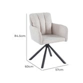 Mikasa Furniture Karina Upholstered Swivel Dining Chairs